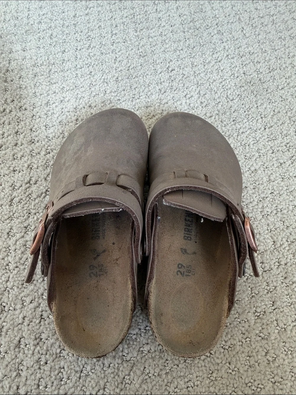 Birkenstock Kids Dark Brown Double-Buckle Clogs